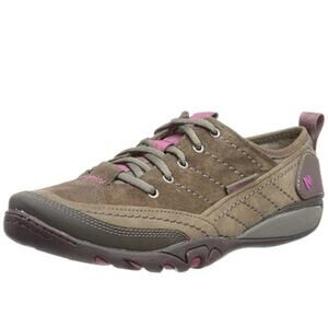 Merrell 'Mimosa' Women's 8 Lace Up Comfort Shoe Brown Suede Casual Sneaker